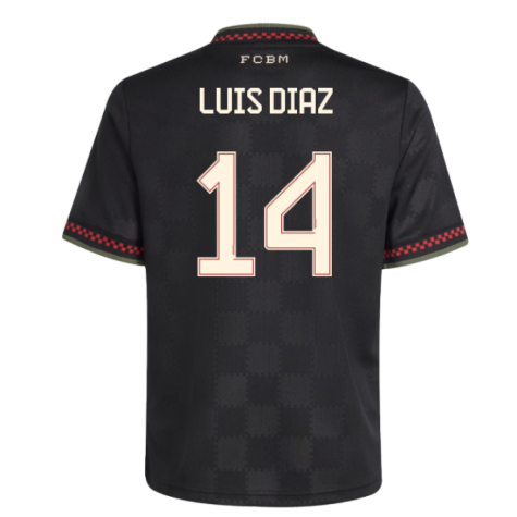 Bayern Munich Luis Díaz 14 Kids Third Soccer Jersey 2025-2026