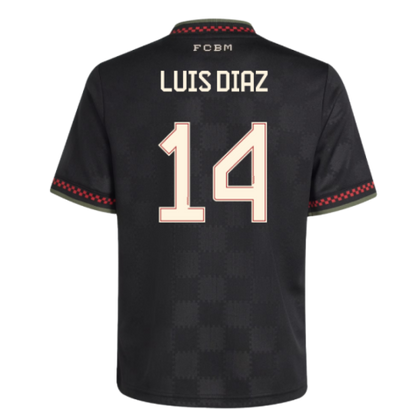 Bayern Munich Luis Díaz 14 Kids Third Soccer Jersey 2025-2026