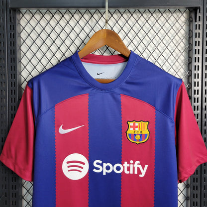 FC Barcelona Ousmane Dembele 7 Home Soccer Jersey 2023/24