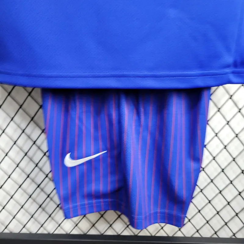 France Eduardo Camavinga 6 Kids Home Soccer Jersey Euro 2024