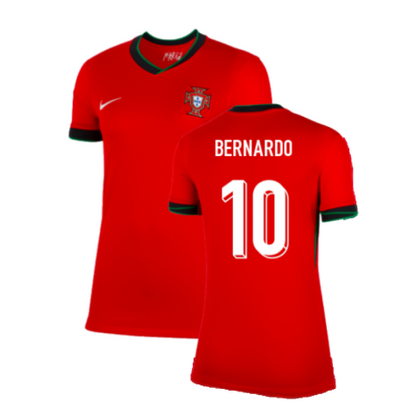Women's Portugal Bernardo Silva 10 Home Soccer Jersey Euro 2024