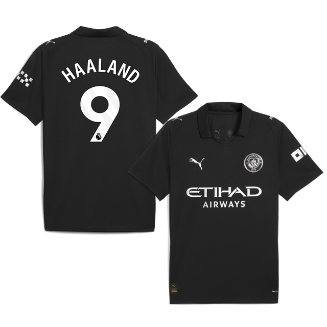 Manchester City Erling Haaland 9 Away Soccer Jersey 2025-2026