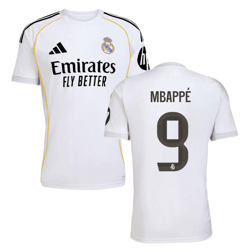 Real Madrid Kylian Mbappé 9 Home Soccer Jersey 2025-2026