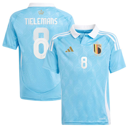 Belgium Youri Tielemans 8 Away Soccer Jersey UEFA Euro 2024