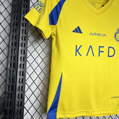 Al Nassr FC Cristiano Ronaldo 7 Kids Home Soccer Jersey 2024/25