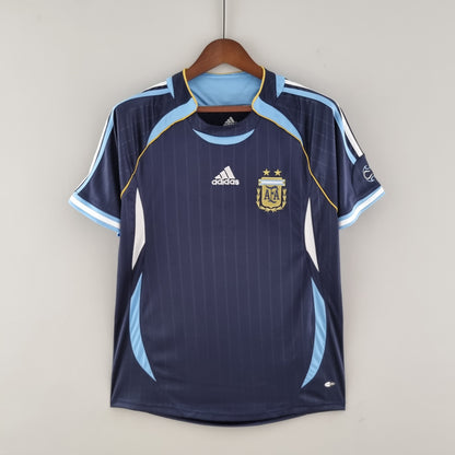 Argentina Lionel Messi 19 Away Retro Soccer Jersey World Cup 2006