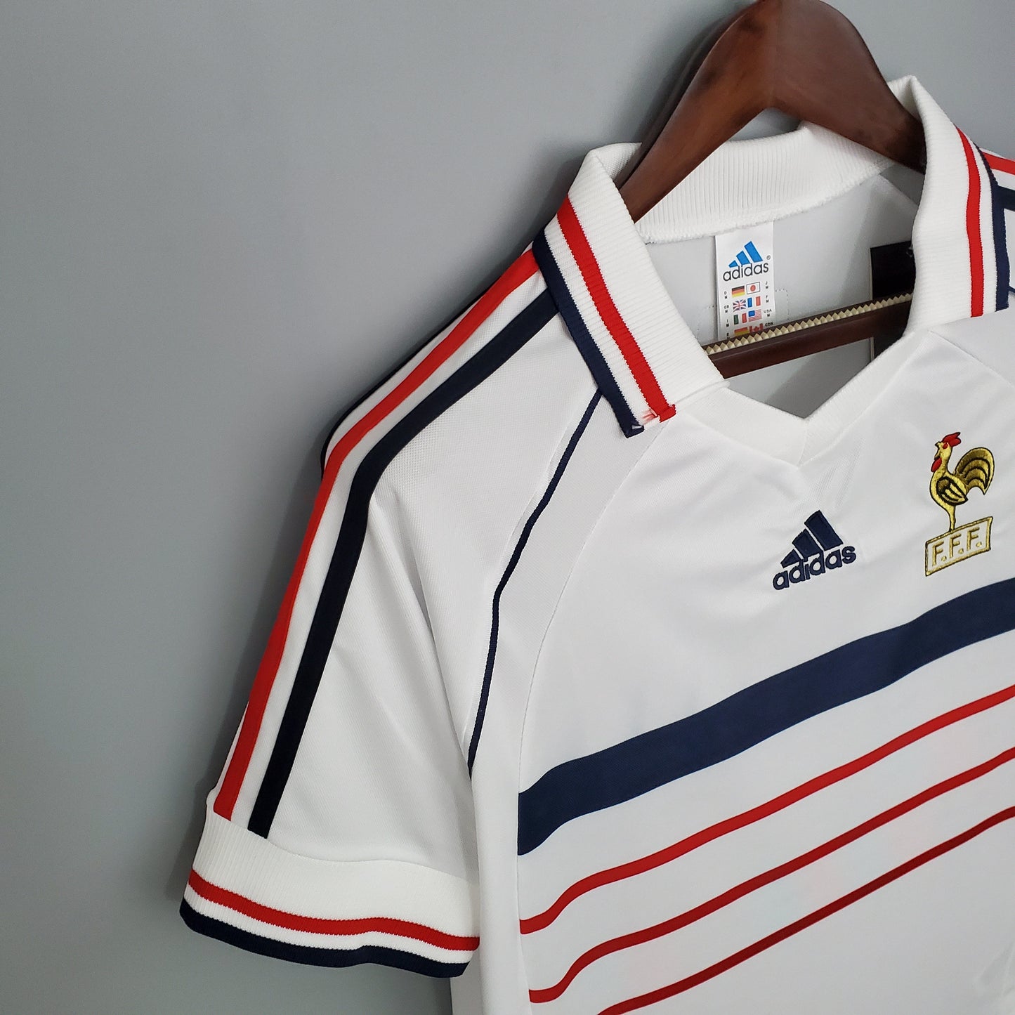 France Zinedine Zidane 10 Away Retro Soccer Jersey World Cup 1998