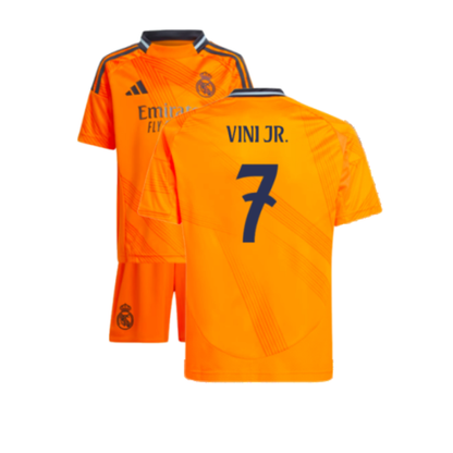 Real Madrid Vini JR 7 Away Soccer Jersey Kids Mini Kit 2024/25