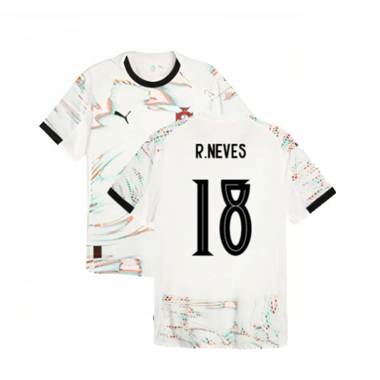 Portugal Ruben Neves 18 Away Soccer Jersey 2025/26
