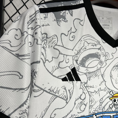 Japan X One Piece Special Edition Soccer Jersey 2024/25 - White