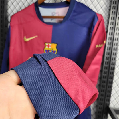 FC Barcelona Lamine Yamal 19 Long Sleeve Home Soccer Jersey 2024/25