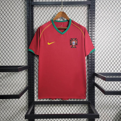 Portugal Retro Home Soccer Jersey World Cup 2006