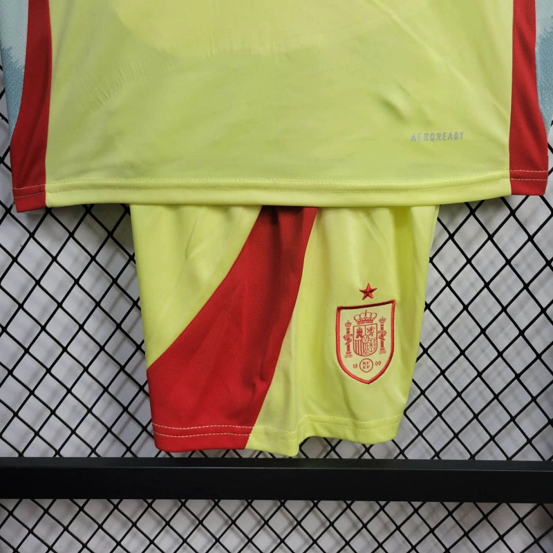 Spain Lamine Yamal 17 Kids Away Soccer Jersey Euro 2024