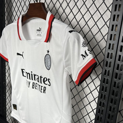 AC Milan Christian Pulisic 11 Kids Away Soccer Jersey 2024/25