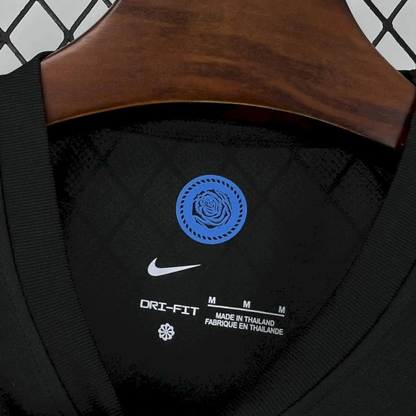 England Away Soccer Jersey EUFA Euro 2025 - Black