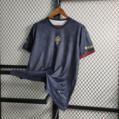 Portugal "Goat" Limited Edition Soccer Jersey 2023-24 - Black