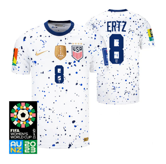 USA Julie Ertz 8 Home Soccer Jersey - World Cup 2023