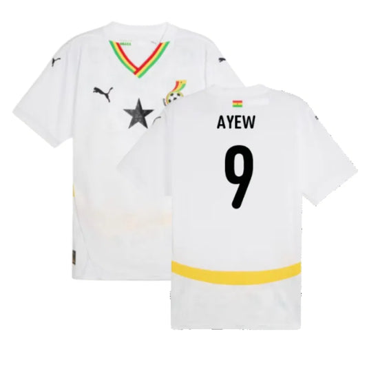 Ghana Jordan Ayew 9 Away Soccer Jersey 2024/25