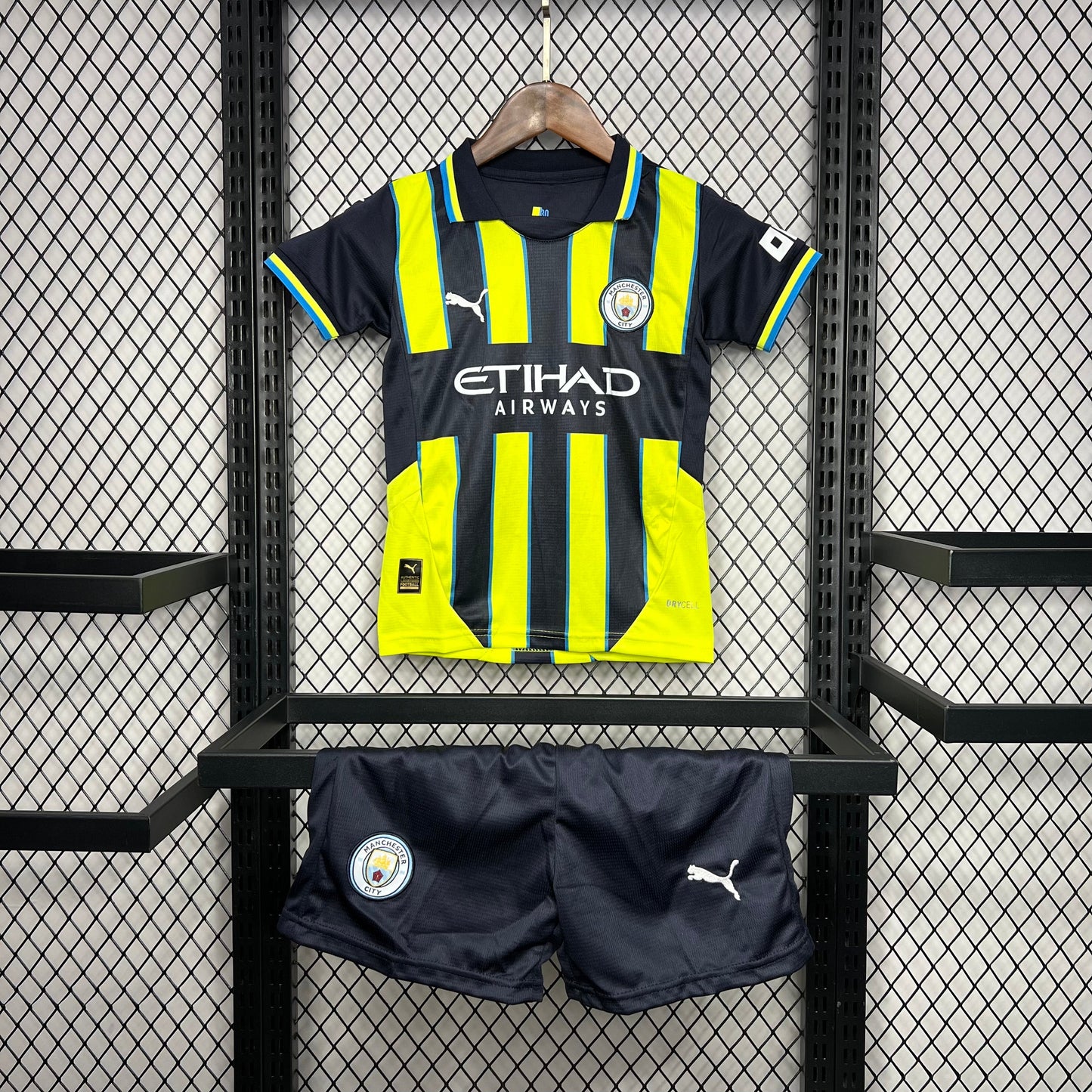 Man City Kevin De Bruyne 17 Kids Away Soccer Jersey 2024/25