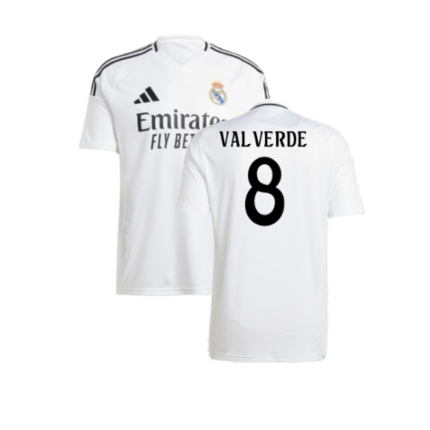 Real Madrid Federico Valverde 8 Home Soccer Jersey 2024/25