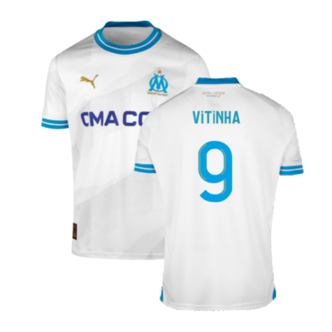 Olympique Marseille Vitinha 9 Home Soccer Jersey 2023/24