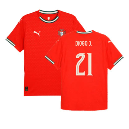 Portugal Diogo Jota 21 Home Soccer Jersey 2025/26