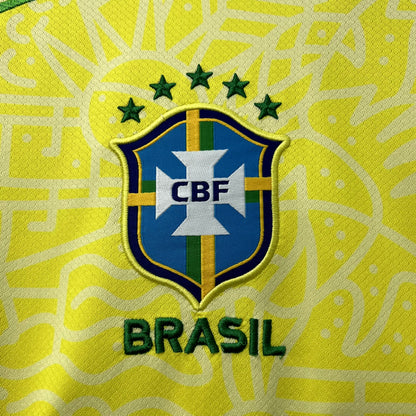 Brazil Vini Jr 7 Home Soccer Jersey 2024/25