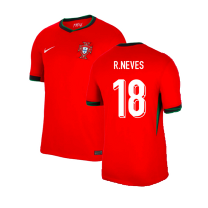 Portugal Ruben Neves 18 Home Soccer Jersey Euro 2024