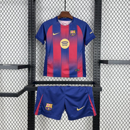 FC Barcelona Robert Lewandowski 9 Kids Home Soccer Jersey 2025-2026