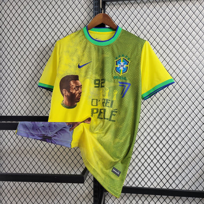 Brazil 'O Rei' Pelé Special Limited Edition Soccer Jersey - Yellow