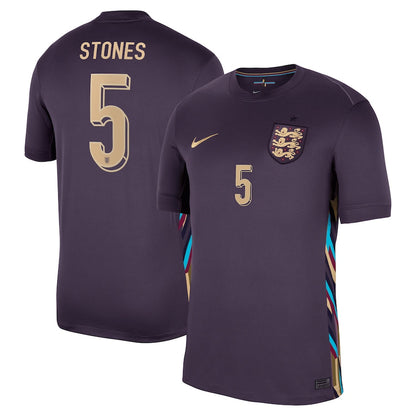 England John Stones 5 Away Soccer Jersey Euro 2024