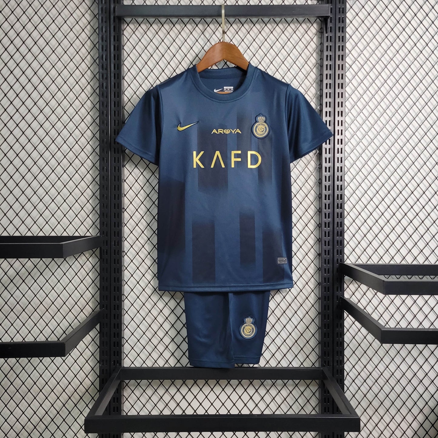 Al Nassr Cristiano Ronaldo 7 Kids Away Soccer Jersey 2023/24