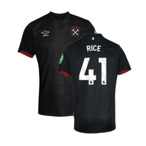 West Ham United Declan Rice 41 Away Soccer Jersey 2024/25
