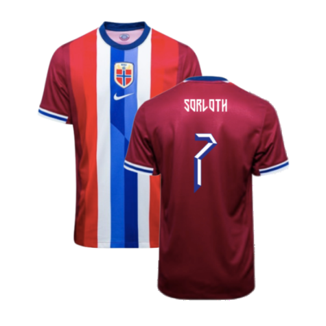 Norway Alexander Sørloth 7 Home Soccer Jersey 2024/25