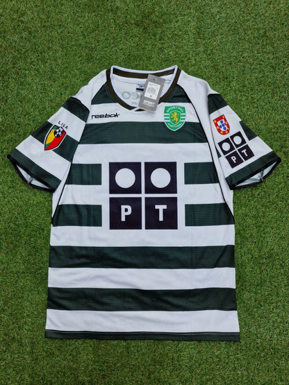 Sporting Lissabon CP Cristiano Ronaldo 28 Retro Home Soccer Jersey 2001-2003