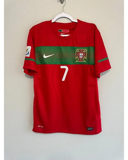 Portugal Cristiano Ronaldo 7 Retro Home Soccer Jersey World Cup 2010