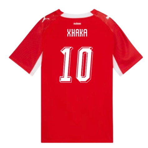 Switzerland Granit Xhaka 10 Home Soccer Jersey World Cup 2026