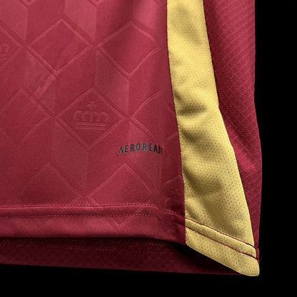 Belgium Amadou Onana 6 Home Soccer Jersey UEFA Euro 2024