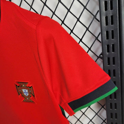 Portugal Cristiano Ronaldo 7 Kids Home Soccer Jersey Euro 2024
