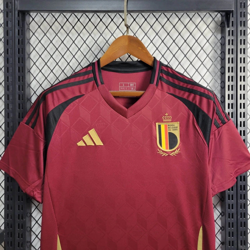 Belgium Lois Openda 24 Home Soccer Jersey UEFA Euro 2024