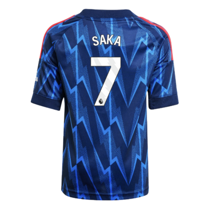 Arsenal Bukayo Saka 7 Kids Away Soccer Jersey 2025-2026