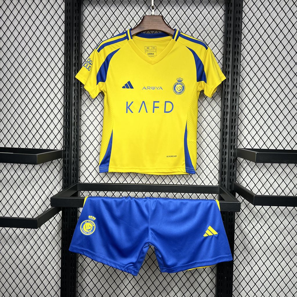 Al Nassr FC Cristiano Ronaldo 7 Kids Home Soccer Jersey 2024/25