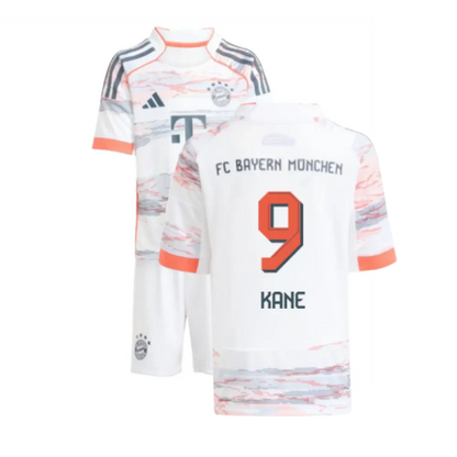 Bayern Munich Harry Kane 9 Kids Away Soccer Jersey 2025-2026