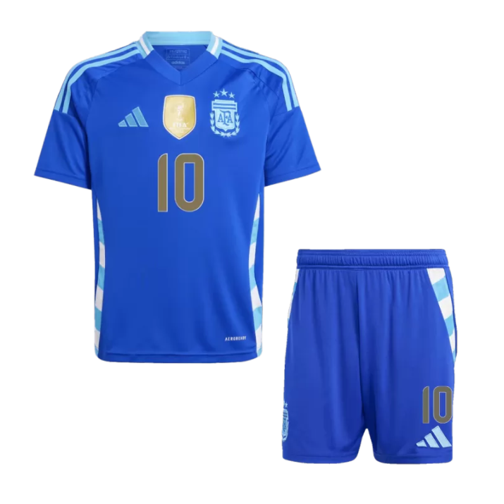 Argentina Lionel Messi 10 Kids Away Soccer Jersey 2024/25