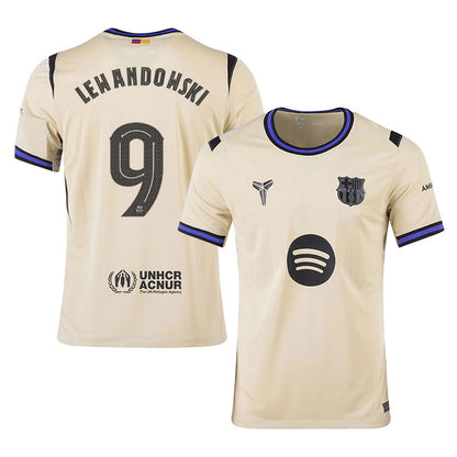 FC Barcelona Robert Lewandowski 9 Away Soccer Jersey 2025-2026