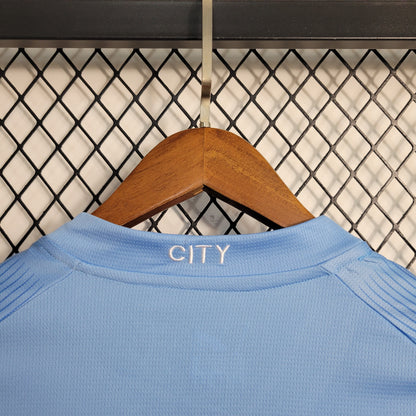 Man City Kevin De Bruyne 17 Long Sleeve Home Soccer Jersey 2023/24