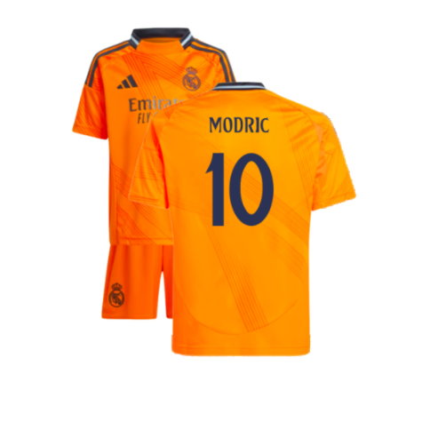 Real Madrid Luka Modric 10 Away Soccer Jersey Kids Mini Kit 2024/25