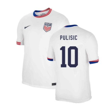 USA Christian Pulisic 10 Home Soccer Jersey 2024/25