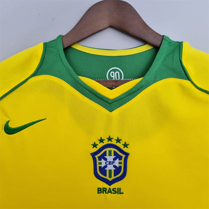 Brazil Ronaldinho 10 Home Retro Soccer Jersey 2004-2006
