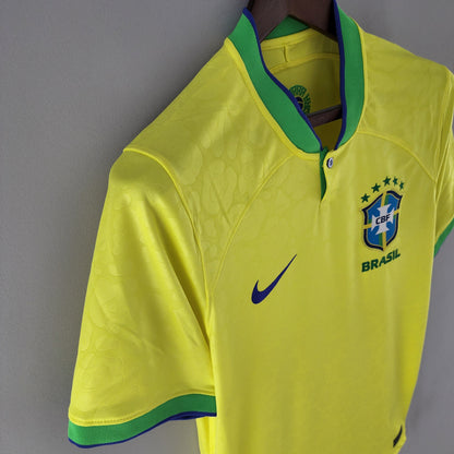 Brazil Neymar JR 10 Home Soccer Jersey World Cup 2022